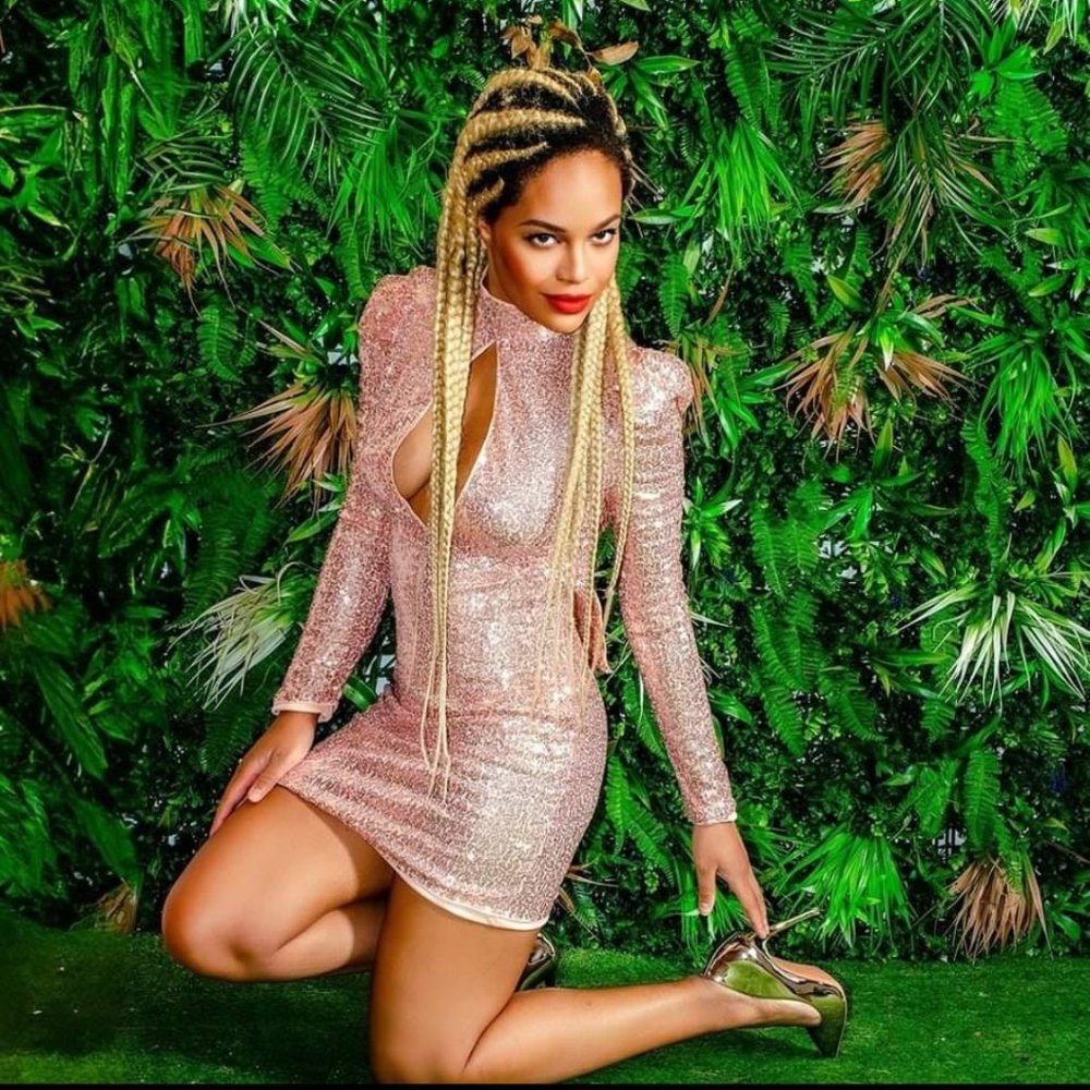 Stunning Shiny/Shimmery Light Pink Dress